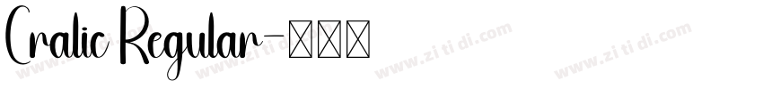 Cralic Regular字体转换